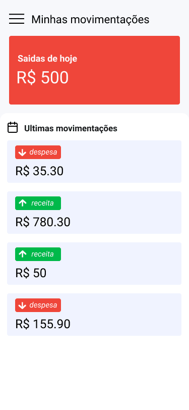 App Finanças Expenses