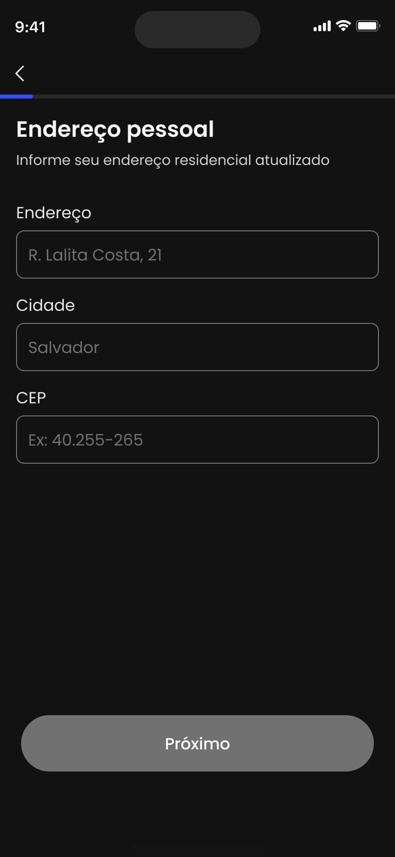 Account Setup Step 3