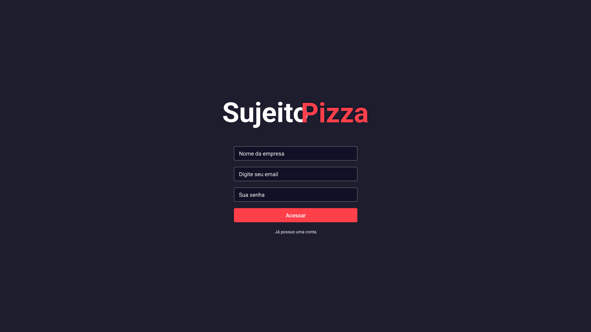 Sujeito Pizza Web Registration